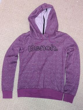Bench Purple Marled Hooded Sweatshirt
